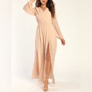 Lulu’s Wondrous Water Lilies Maxi Dress, size Large.  NWT.